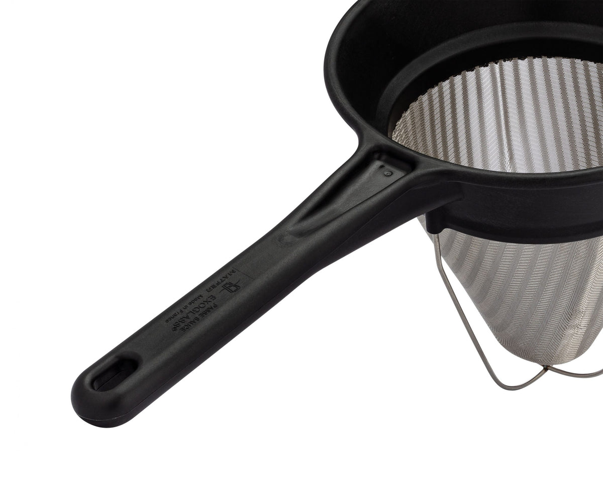 Matfer 17360 Exoglass Bouillon Strainer, Size: 8, Black