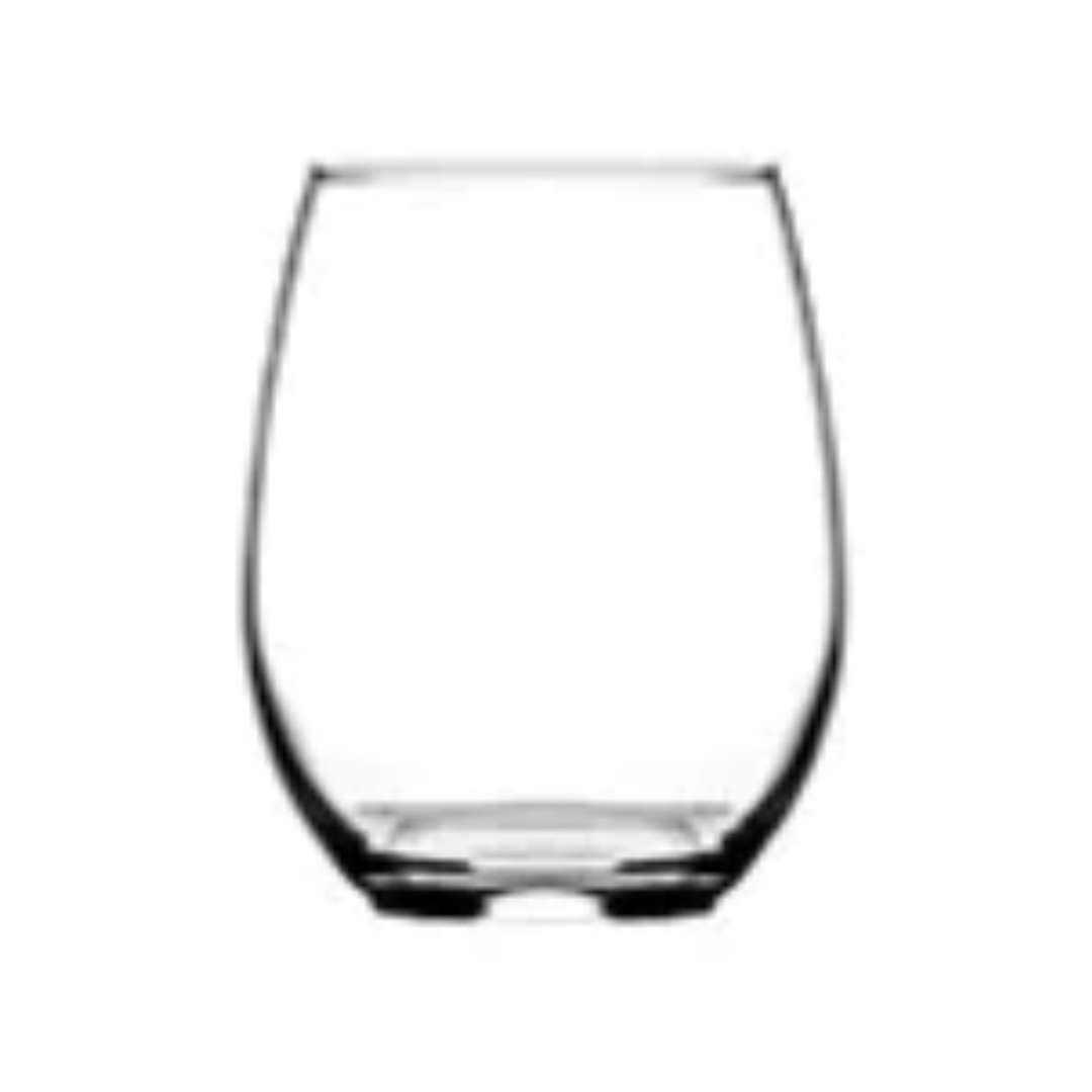 Black 12 oz Stemless Wine Goblets (6 Count)