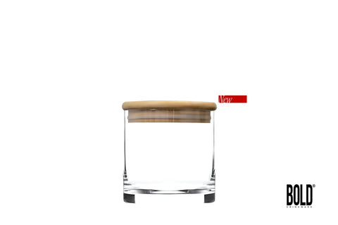 Hospitality Bold Cayman 8.25" Bartop Canister W/ Bamboo Top Pack of 1 (HUW150-001)