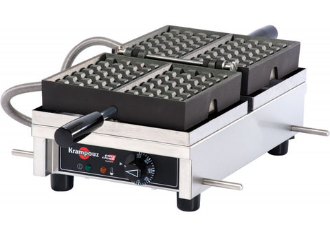 Eurodib Krampouz Bruxelles 3x5 Waffle Machine 180 Degree Opening 120v (WECDAAAS)