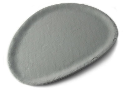 Adrier Spatial Gray Large Oval Plate - 35 X 25 X 1.5 Cm (ESP3525-GRY)