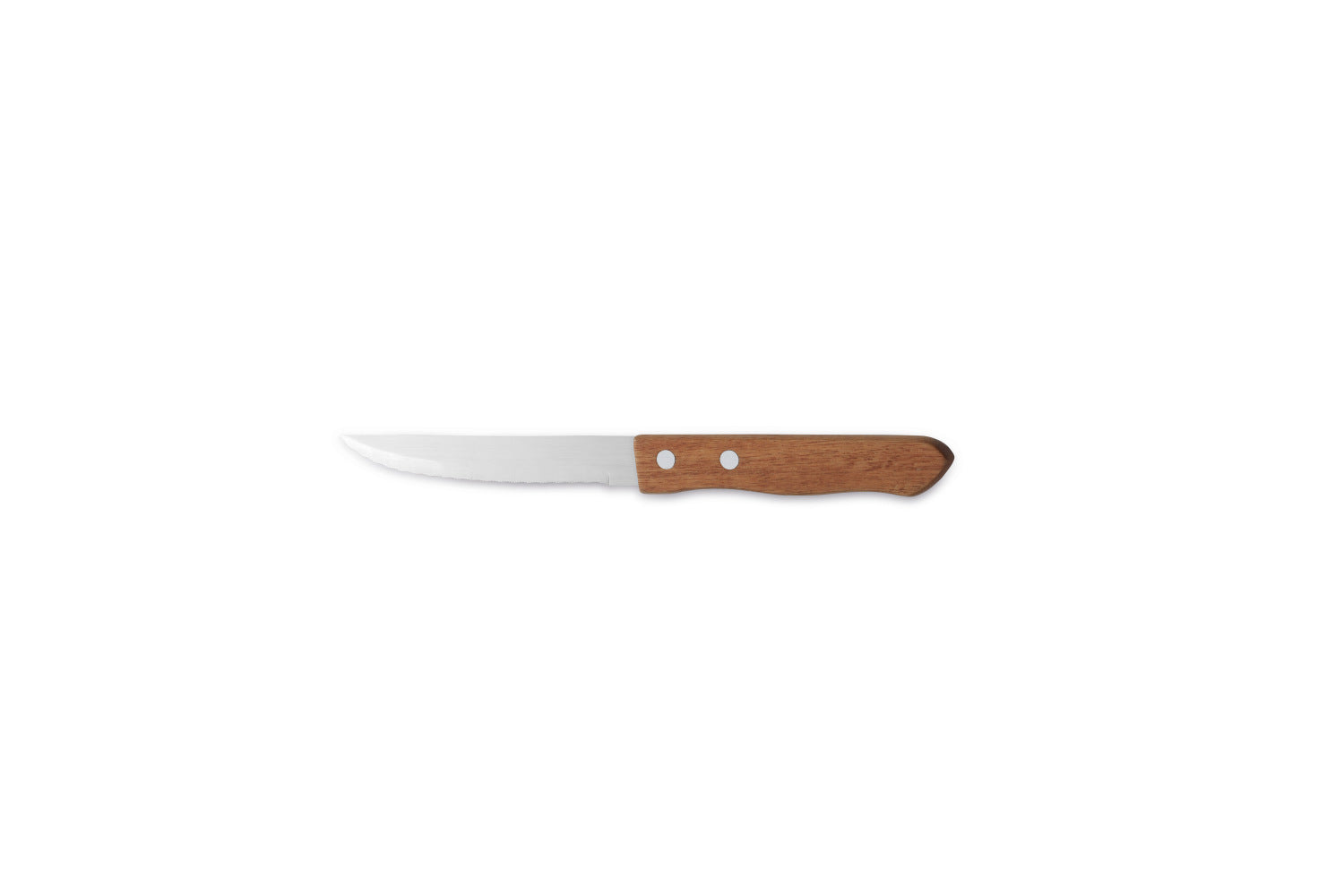 Comas Ash Wood Handle 0.9mm Laser Blade Steak Knife Blister Basic Knives Stainless Steel Silver/brown (F02012)