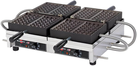 Eurodib Krampouz Waffle Maker 4x6 Br Double Cetlus (WECCBBAT)