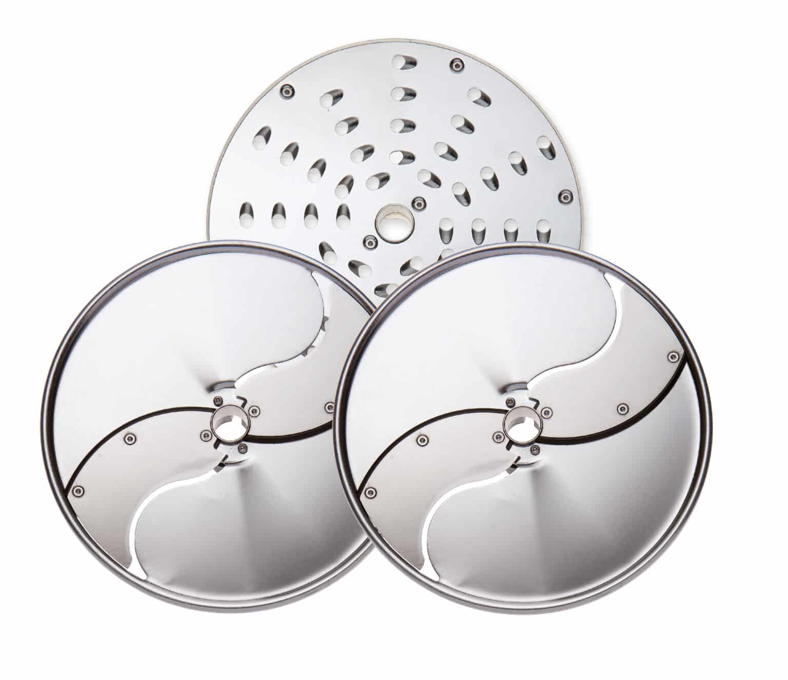 Eurodib Dito Sama, Set of 3 Stainless Steel Discs for Pizza 5/64", 5/32", 9/32" (2mm and 4mm and 7mm Grating) (650107)