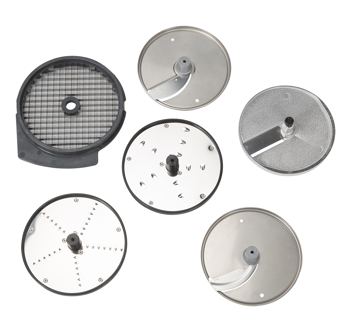 Eurodib Dito Sama, Set of 6 Discs Diam. 175mm (Slicer 2mm, Slicer 5mm, Grater 3mm, Grater 7mm, Slicer 10mm, Grid 10x10mm) (650197)