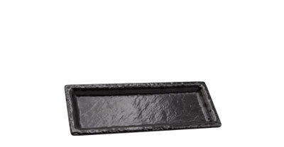 Adrier Matte Black Small Rectangular Plate - 24 X 10 X 2 Cm (RCTP2410-MBK)