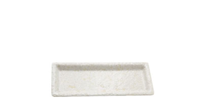 Adrier White Marble Small Rectangular Plate - 24 X 10 X 2 Cm (RCTP2410-MWH)