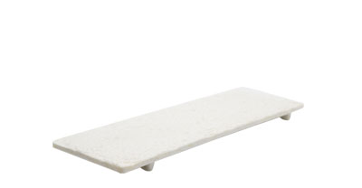 Adrier White Marble Small Flat Rectangular Tray - 31 X 10 X 2 Cm (RCTP3110-MWH)