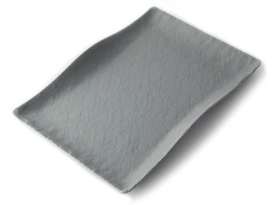 Adrier Spacial Gray Large Wave-rectangular Plate - 32 X 21 X 3.5 Cm (RCTP3221-GRY)