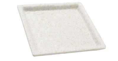 Adrier White Marble Large Square Plate - 17 X 17 X 2 Cm (SQP1717-MWH)