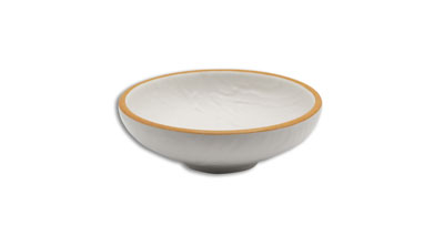 Adrier White With Orange Edge Small Bowl - 15 Ø Cm X 5 Cm High (TTRB15-WO)