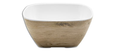 Adrier Wood/White Rectangular Salad Bowl GN 1/6 - 17.5 X 15.5 X 8.3 Cm (TTRB1716-WW)