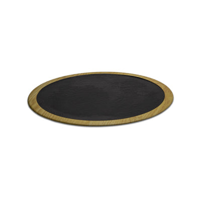 Adrier Wood/Black Round Display Tray - 25 Cm (TTRDP25-WS)