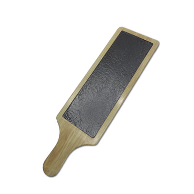 Adrier Wood/Black Rectangular Paddle With 1 Round Compartments (TTRPRC2-WS)