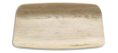 Adrier Wood/White Rectangular Tray With Curved Edges GN 1/4 - 26 X 16 X 4 Cm (TTWT2616-WW)