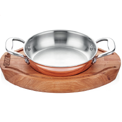 ABM Multi Metal Copper Induction Round Dish 16cm + trivet (A 103YS 16A)