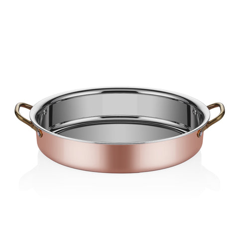 ABM Multi Metal Copper Oval Deep Dish 28x21x6CM (A 101OC 28)