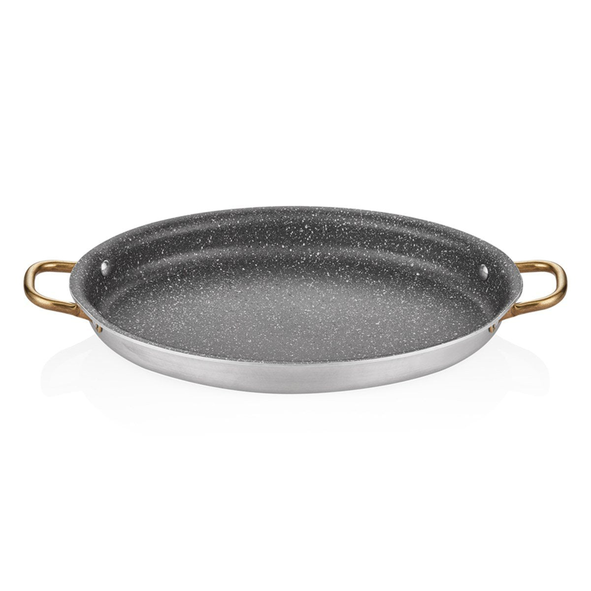 ABM Alum Granite Oval Omelet Pan 28*21*4cm (A 117OS 28S)