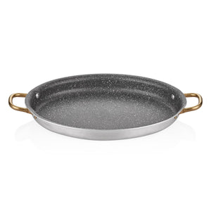 ABM Alum Granite Oval Omelet Pan 28*21*4cm (A 117OS 28S)