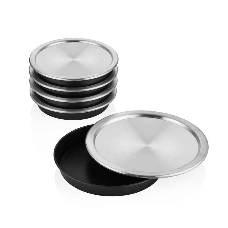 ABM American Round Stainless Steel Pizza Pan With Lid 40cm (A 694 40K)