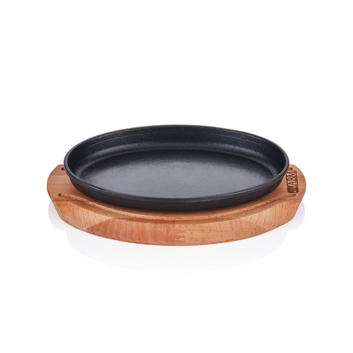 ABM Iron Cast Oval Fajita 23X14cm + Trivet (A 120OV 23A)