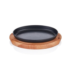 ABM Iron Cast Oval Fajita 23X14cm + Trivet (A 120OV 23A)