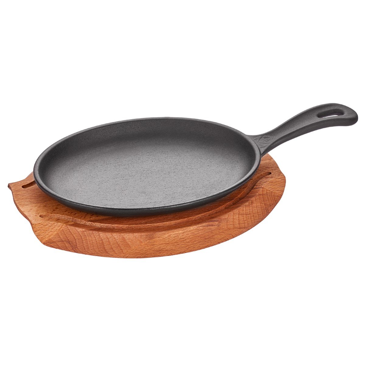 ABM Iron Cast Oval Fajita Skillet 21X15cm + Trivet (A 120SA 21A)