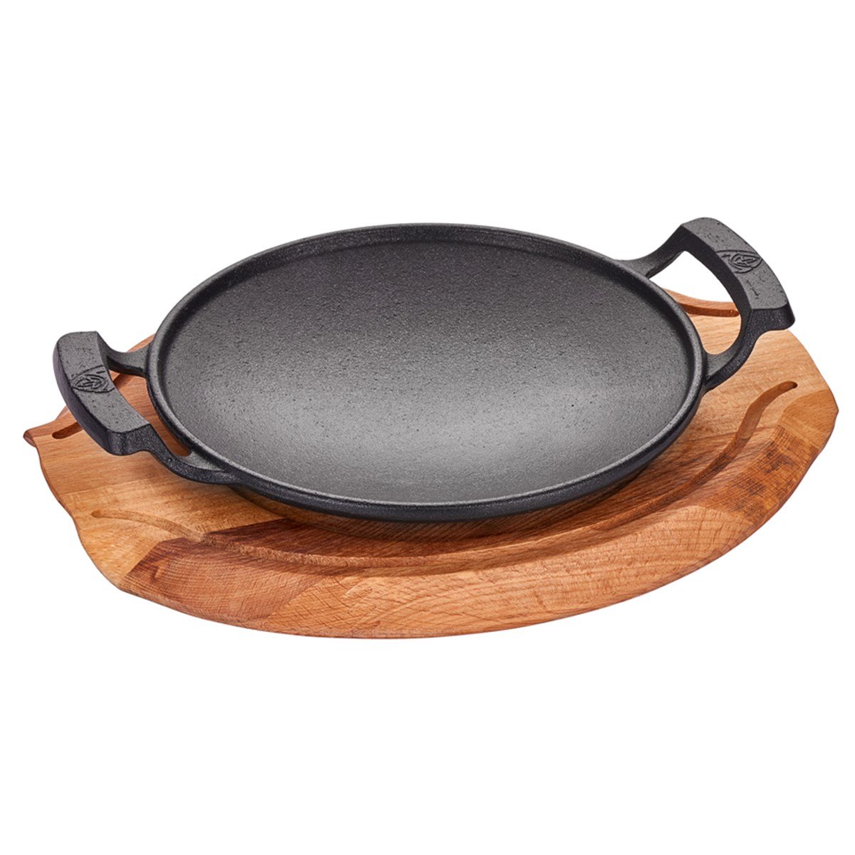 ABM Iron Cast Round Shallow Wok 20cm + Trivet (A 120SK 20A)