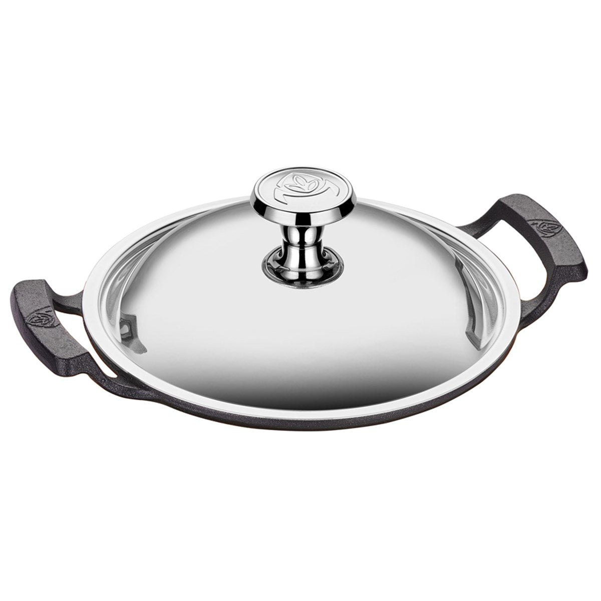 ABM Iron Cast Round Shallow Wok 20cm + Stainless Steel Lid (A 120SK 20K)