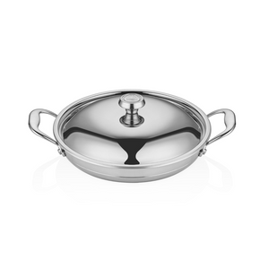 ABM Multi Metal Steel Round Dish 16cm + Lid (A 104YS 16K)