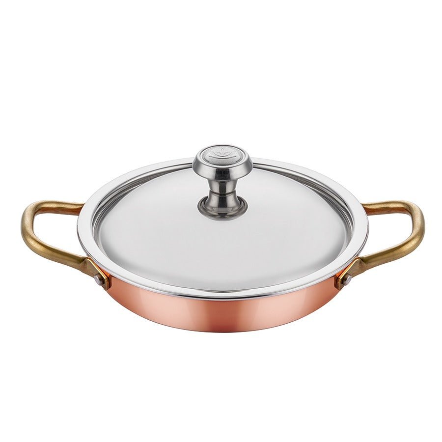 ABM Multi Metal Copper Induction Round Dish 14cm + Lid(A 103YS 14K)