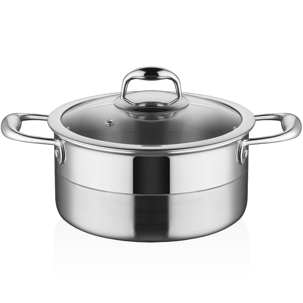 ABM Elite Multi Metal Deep Round Steel Casserole 20cm (A 105CD 20)