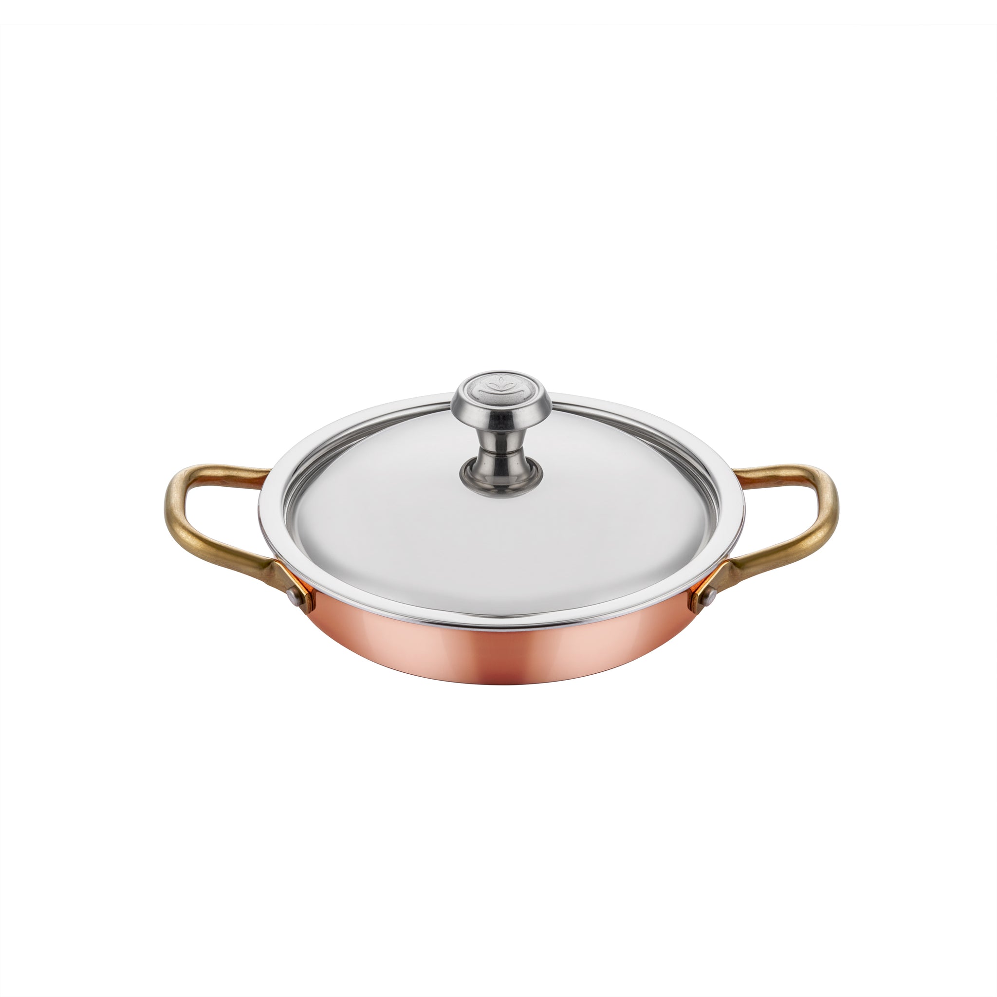ABM Multi Metal Copper Round Dish 16cm + Lid(A 101YS 16K)