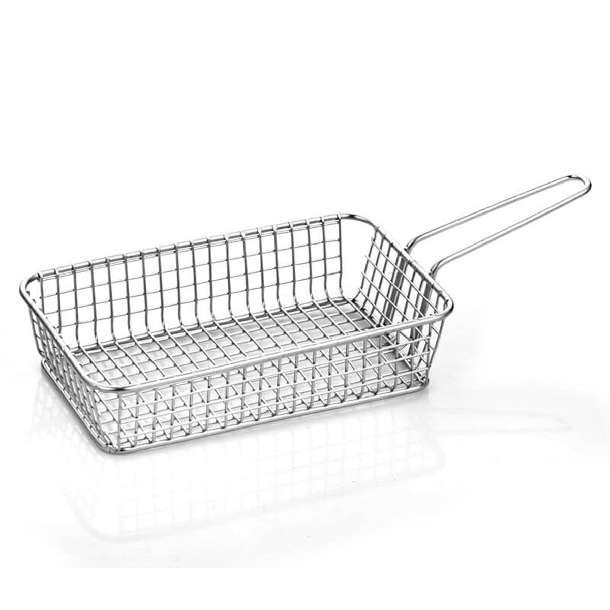 ABM Stainless Steel Rectangle Shallow Serving Basket 20x12x4cm (A 020 01)