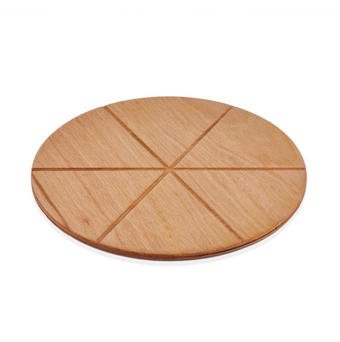 ABM Round Pizza Serving Board 42cm With Slices (A 100K 42)