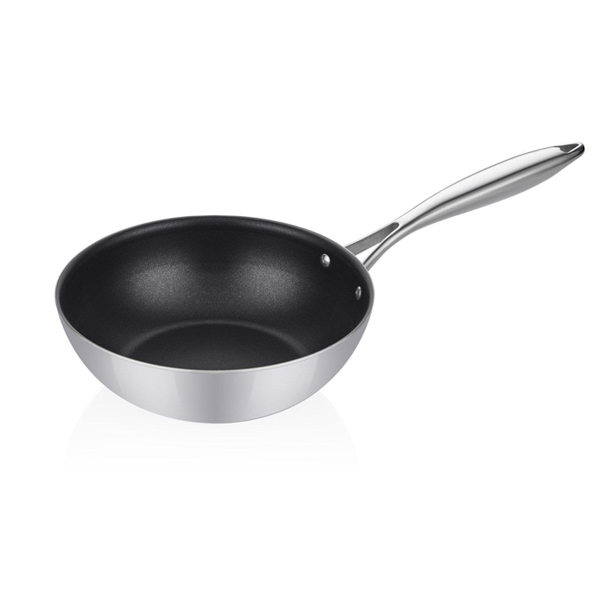 ABM Silver Star Round Elite Wok Pan 28cm (A 125WK 28)