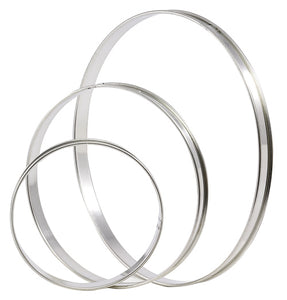 Matfer Bourgeat STAINLESS STEEL TART RINGS 3 1/4" PACK OF 6 371705