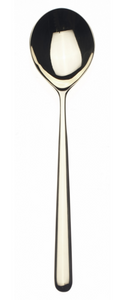 Linea Champagne Us Size Table Spoon (Eu Dessert Spoon) By Mepra (Pack of 12) 10931104