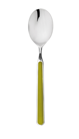 Olive Green Fantasia Us Size Table Spoon (Eu Dessert Spoon) By Mepra Pack of 12 (10Q71104)