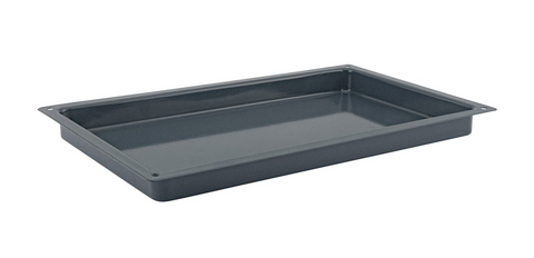 Browne Foodservice Thermalloy Combi Roast Pan, Full Size 20.75x12.75x1.5"/52.7x32.4x3.8cm, Steel, 20ga, Granite Enamel (576202)