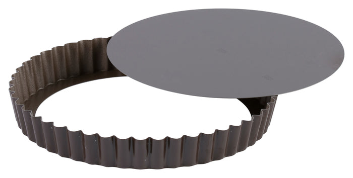 Louis Tellier Gobel Loose Bottom Round Fluted Tart 7 7/8'' Diam 1'' High (226420)