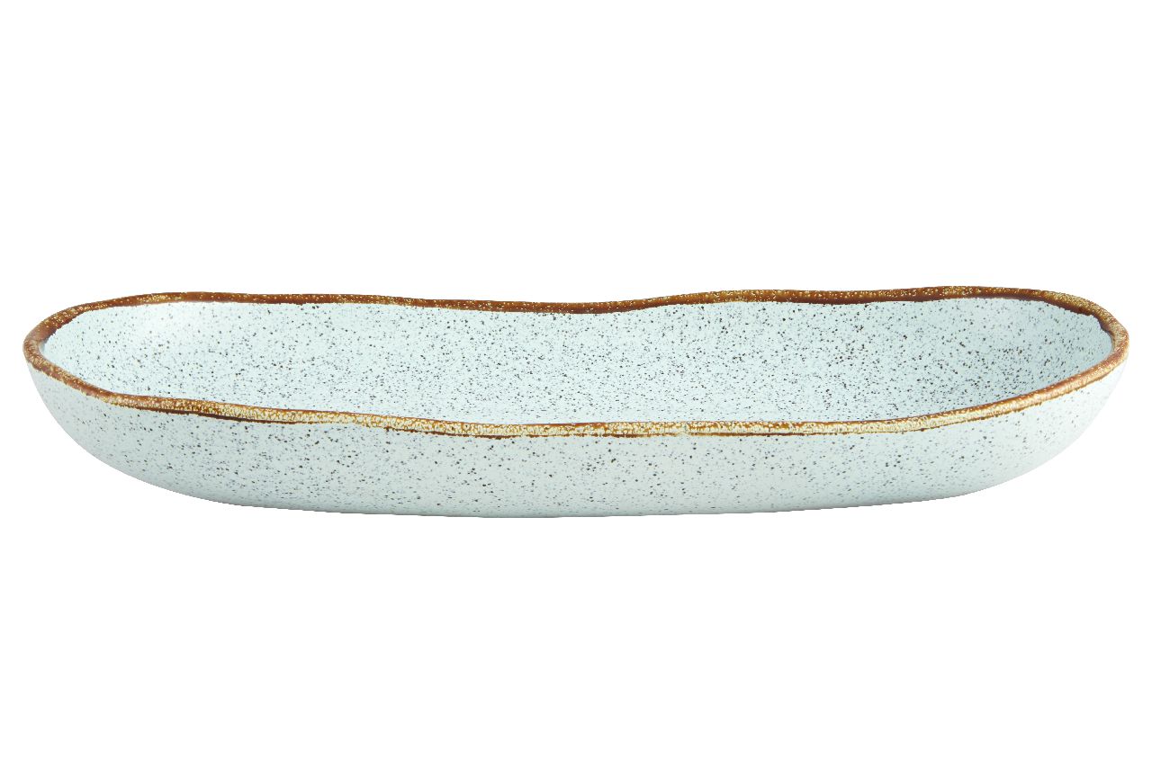 VISTA ALEGRE Rustic Blend Turquoise Oval Tray 34,5 Turq - Item 27020974