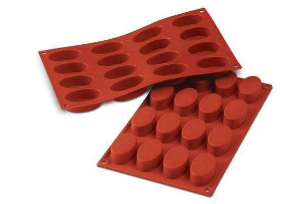 Silikomart SF017 - Silicone Mould N. 16 Small Ovals 55x33 H 20 Mm (Pack Ok 10)