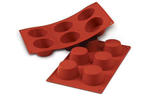 Silikomart SF023 - Silicone Mould N. 6 Medium Mufffins Ø69 H 35 Mm (Pack of 10)