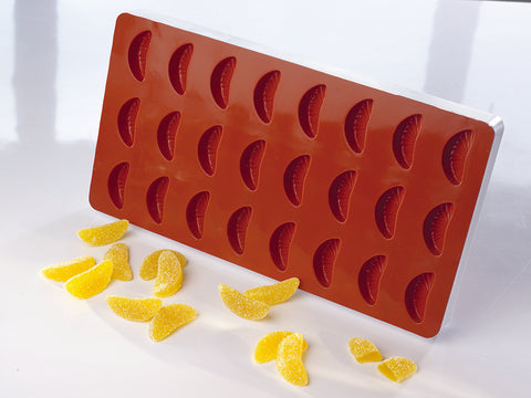 Matfer Bourgeat Fruit Jelly Flexible Tangerine Slice Mold  (339010)