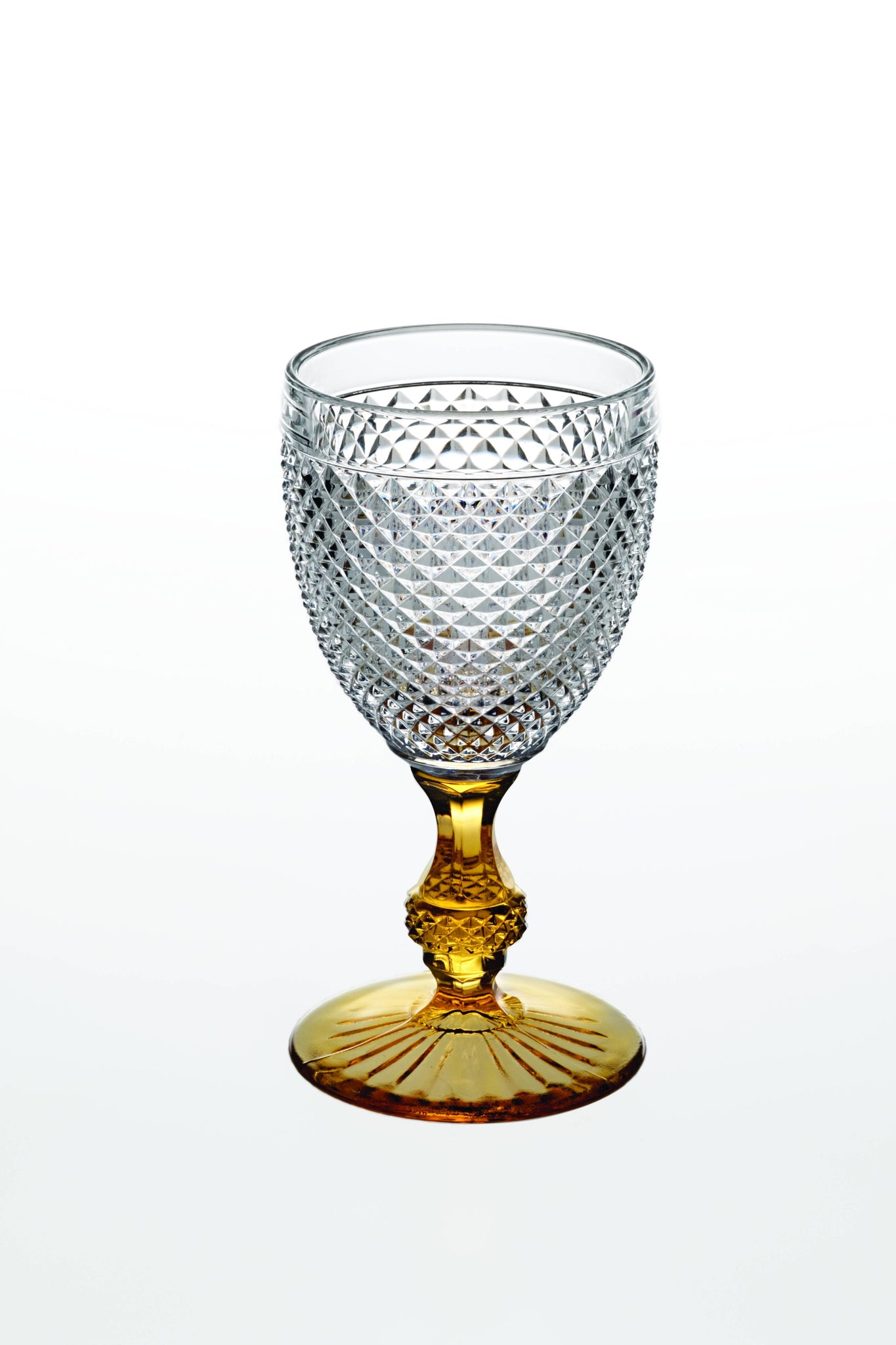 Bicos Bicolor Goblet With Amber Stem - Item (49000427)