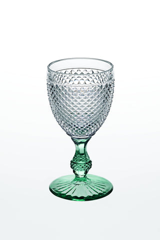 VISTA ALEGRE  Bicos Bicolor Goblet With Mint Stem - Item (49000429)