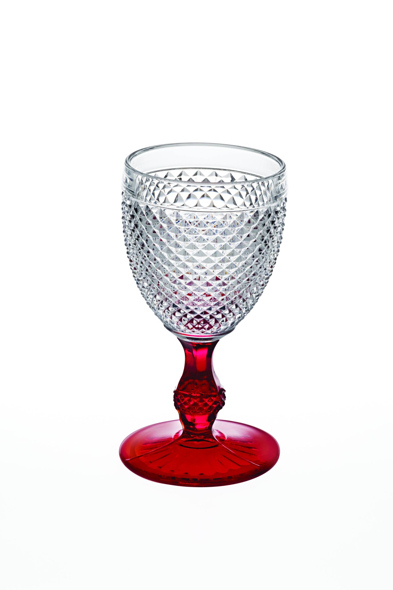 VISTA ALEGRE  Bicos Bicolor Goblet With Red Stem - Item (49000430)