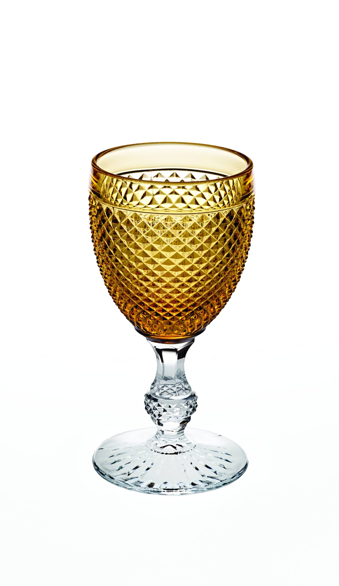 VISTA ALEGRE  Bicos Bicolor Goblet With Amber Top - Item (49000431)