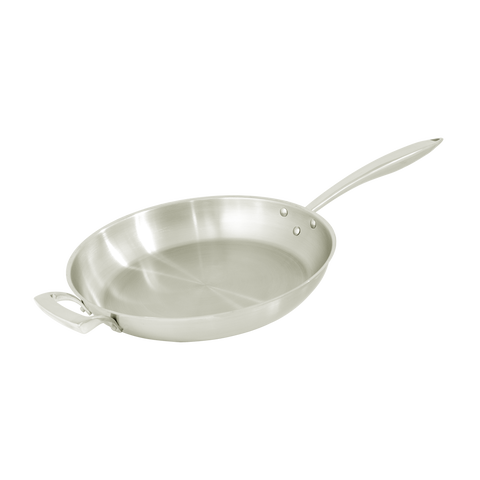 Browne Foodservice Thermalloy 12.5" Stainless Steel Fry Pan With Helper Handle(5724052)